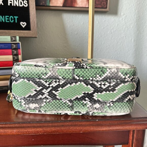 Moschino Logo Snakeskin Print Leather Shoulder Bag - NWT - Picture 6 of 7